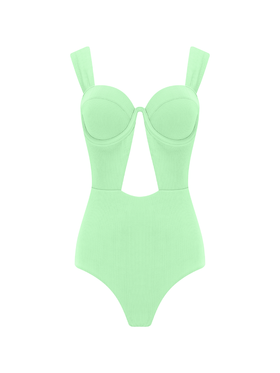 The Bustier Bodysuit - Pistachio – Arabella London